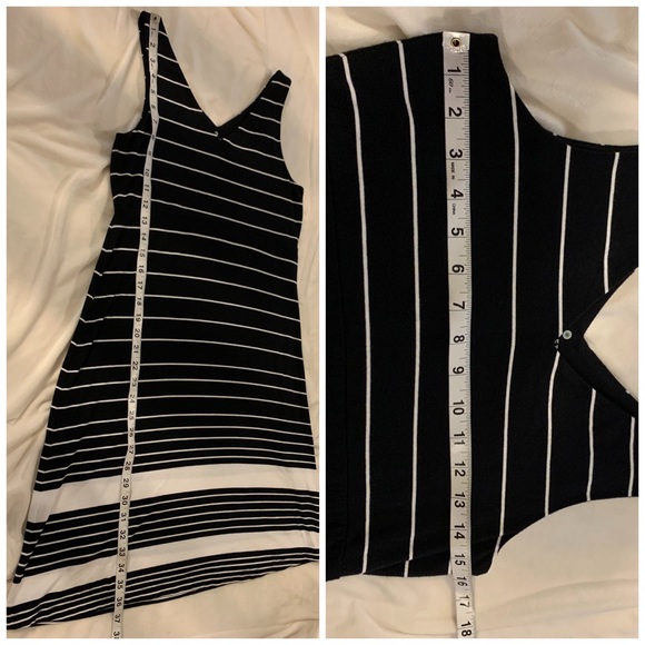 Athleta black white striped Santorini dress medium - Picture 3 of 4